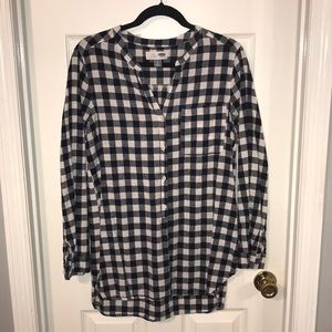 Old Navy Navy Checkered Tunic Size Large